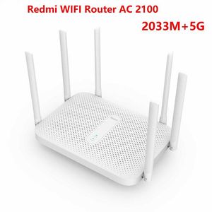 Routery Xiaomi Redmi Router AC2100 Gigabit 2.4G 5,0 GHz 128 MB RAM 2033 MBPS ROUTERS WIFI REPEater z 6 antenami o wysokim poziomie szerszym