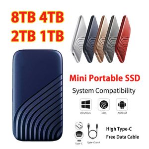 Drives High Speed Solid State Drive Portable External SSD USB Type C USB3.1 2TB 4TB 8TB Data Storage Devices Portable Mobile Hard Disks