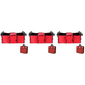 Bilarrangör 3st Van Truck Storage Bag Multipurpose TIDY LARGE CACE (RED)