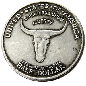 米国1935年古いスペインのトレイル記念半ドル銀メッキコピーコイン