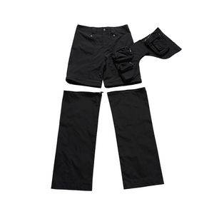 Pantaloni cargo multitasche da uomo Pantaloni larghi unisex dritti di colore nero