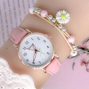 Relógios de pulseira Women Women Assista Luminous Love Dial Watches Set Set Ladies Leather Band Quartz Wristwatch Relógio feminino Relógio Mujer