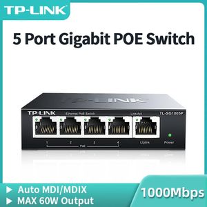 Switches TPlink 5 Port Gigabit PoE Switch 1000GBaset Network Switcher RJ45 Plug and Play Networking Hub Internet Splitter TLSG1005P