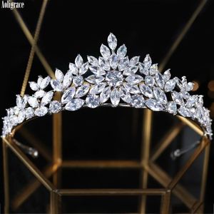 Hair Clips & Barrettes Cubic Zirconia Crowns Zircon Birthday Party Bridal Quinceanera Pageant Tiaras Jewelry Wedding Accessories For WomenHa