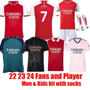 23 24 koszulki piłkarskie ARSena MARTINELLI SMITH ROWE SAKA ODEGAARD Home Away Third Fans Player G. JESUS FABIO 2023 2024 koszulki piłkarskie shirt Men Kids kit skarpetki mundury