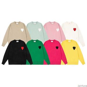 Designers AmiSweater Hooded Sweater AM I shirts Embroidered A Heart Pattern Round Neck Jumper Couple Sweatshirts