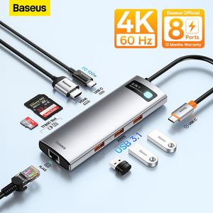 Hubs Baseus USB C Hub Tipo C a HDMicompatible USB 3.0 Amafunzione Docking Station per MacBook Air M1 M2 Slitt da splitter USB