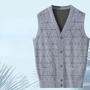 Gilet da uomo 2023 arrivo autunno e inverno scollo a V maglione di lana imitazione gilet cardigan da uomo caldo A78