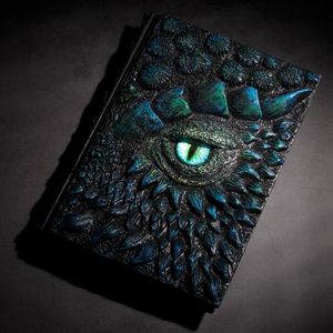 Decorative Figurines Objects & Size High Quality Creativity Handmade Magic Resin Cover Notebook Hand Account Book 3D Dragon Relief Diary Boo
