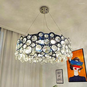 Ljuskronor modern bubbla K9 Crystal Chandelier Chrome Steel Luxury Hanging Light For Living Room Model Luster Lampen Suspension Luminaire