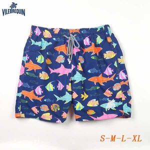 Mäns shorts fritid tryckt sköldpadda Vilebrequin Surfing Beach Pants Can 1 R4LF