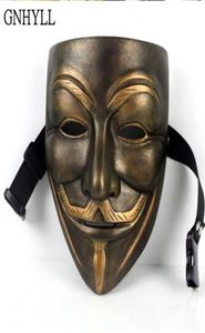 Gnhyll v for Vendetta Mask Anonymous Movie Guy Guy Guy Halloween Masquerade Party Face 3月抗議コスチュームアクセサリー3236625