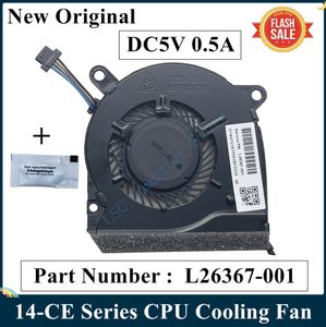 Pads LSC Nytt original för HP Pavilion 14CE Series Laptop CPU Cooling Fan L26367001 NS85B0017K16 TPN Q207 DC5V 0.5A Fast Ship