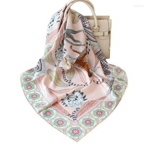 Lenços lenços de luxo lenço de seda feminino moda de lenço de lenço de avenção do estilo tribal Monkey leopard shawl hijab roubado 90 90cm