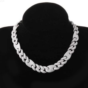 Sparkling 16mm 20mm Sterling Silver Gg Vvs Moissanite Iced Gg Miami Cuban Link Chain