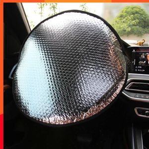 New Double Thick Car Steering Wheel Cover Foldable Car Steering Wheel Sun Shade Sunscreen Visor Insulation Car Interior Accessories