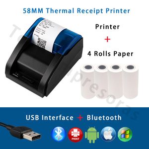 Skrivare 58mm Desktop POS Kassare Skrivare USB Termisk kvitto Skrivare Hög Speed ​​Printing Restaurang Försäljning Kök Support Windows System