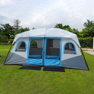 Tält och skyddsrum Stora campingtält utomhus Big Family Tent 8 10 12 Persons Party Tent Waterproof Cabin Camp Anti UV Marquee Tents 230526