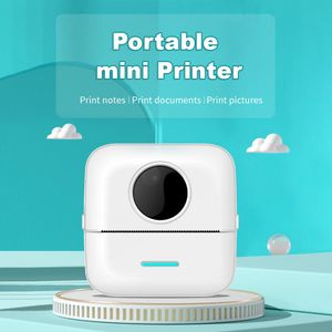 Printers Portable 200dpi Wireless Thermal Label Printer Mini Note Memo InkFree Printer BluetoothCompatible Home Office Printing Device