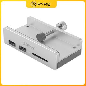 Hub'lar Ryra USB 4 bağlantı noktası monitör tablo klips tipi hub 3.0 yüksek hızlı ayırıcı göbek adaptörü klipsli hub için pc dizüstü bilgisayar klip aralığı 1032mm