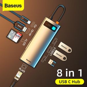 Hubs Basis USB C Hub USB an Multi Hdmicompatible USB 3.0 RJ45 Carder Reader OTG Adapter USB Splitter für MacBook Pro Air Hub