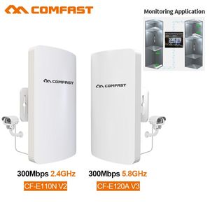 ルーターcomfast 2.4GHz/5GHz 300Mbpsワイヤレス屋外ルーターCPEブリッジ13km長距離wifi信号エクステンダーアクセスポイントナノステーション