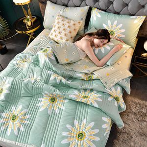 Quilt de primavera acolchoada Quilt size size macio confortável manta lavável Planto duplo único para a cama edredom 150x200