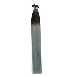 Top-Qualität menschliche indische Remy U-Spitze Haarverlängerungen Nagelspitze reines Haar 16quot22quot Farbe Ombre T1BGray 200s 200glot7013357
