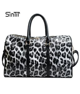 Leopard Print Large Capacity Women Travel Duffle High Quality Waterproof Leather Travel Bag Simple Luggage Bag Handbag6272510