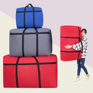 Storage Bags Moving Bag Oxford Cloth Waterproof Thickening Extra Large Super Capacity Packing Canvas Woven Luggage