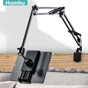 Stands Homhu 360Degree Long Arm Tablet Holder Stand for 4 to 11inch Tablet Smartphone Bed Desktop Lazy Holder Bracket Support for iPad