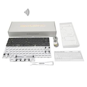 Combos gk64xs swap quente programável bluetoothcompatible teclado mecânico kits de pcb kits personalizados rgb typept módulo de porta USB