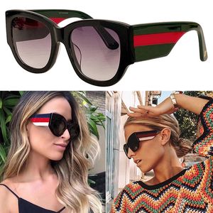 Oval Sunglasses Female Designer 0276 Acetate Fiber Frame Women Household UV400 External Casual Glasses with Original Box