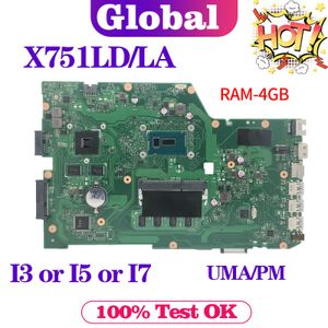 Motherboard KEFU X751LD Mainboard For ASUS X751LA K751LD F751LDV X751LDV X751LJ X751LB X751LN Laptop Motherboard I3 I5 I7 4th Gen UMA/PM 4GB