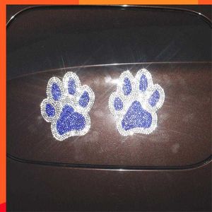 Nya hundklor Bear Paw Stickers Diamond Colorful Lovable Universal Multi-färg Biltillbehör Bilklistermärke Säkerhet Material Hållbart