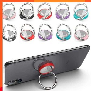 Neue Unniversal Finger Ring Halter Stehen Grip 360 Rotierenden Für Handy Auto Magnetische Halterung Telefon Zurück Aufkleber Pad Halterung