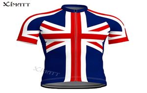 Racing Jackets Classic Retro Britain National Team Pro Cycling Jersey XIMASummer Polyester Men039s Sports Short Sleeve Quick Dr5521045