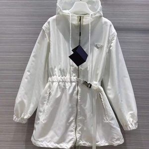 PRA & DA Womens Designer Jacket Hooded Outerwear Fashion Solid Color Womens Designer Windbreaker Jackets Casual Ladies Jacket Coat Clothing Size S-L 211