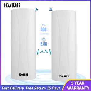 Routers KuWFi Wireless Bridge Router Outdoor 5.8G 13KM Long Range Wifi Repeater 300Mbp Wireless Access Point14dBi Wifi Signal Amplifier