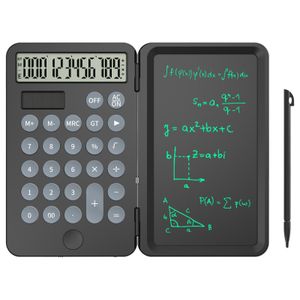 Calculators Solar Calculator with Writing Tablet 6.5" Mute Portable and Foldable Desktop Calculator drawing pad for Office Meeting and Study