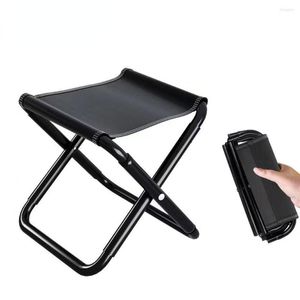 Camp Furniture Outdoor Aluminium Alloy Portable Folding Picnic Camping Stool MIni Storage Fishing Chair Ultralight BBQ Beach
