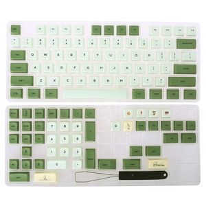 Accessories Matcha Dye Sub ZDA PBT Keycap Similar to XDA Japanese Korean Russian For MX Keyboard 104 87 61 Melody 96 KBD75 ID80 GK64 68 SP84