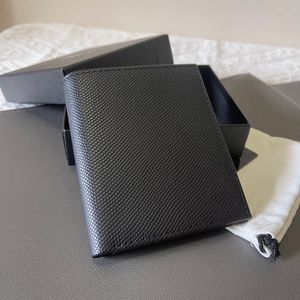 Mens Designer Wallet Leather Card حامل فاخر سيدات حقيبة يد حقيبة براءة اختراع حقيبة جواز سفر جلدية رفيعة جيب محفظة قابلة للطي يأتي مع صندوق