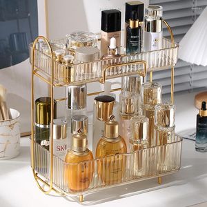 Förvaringslådor Kvinnor Produkter Makeup Boxs Artist Gift Transparent Acrylic Organizer Lipstick Skincare Caja Hushållsartiklar