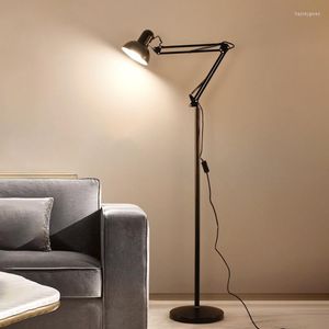 Floor Lamps Modern Minimalist Long Arm Folding Led Lamp Living Room Study Home Decor Adjustable Standing Light Bedroom Bedside
