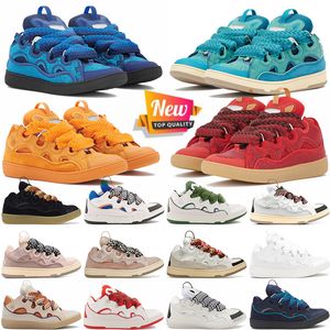 sneaker casual shoes mens womens designer embossed leather curb sneakers Plate-forme rubber calfskin cotton luxury top vintage fashion shoe