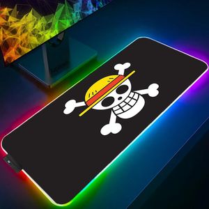 Rests LED Light Mause Pad for Computer Mouse Pad Anime Desk Mat PC Gamer Cabinet For Office One Piece Large Mousepad RGB Table Pad