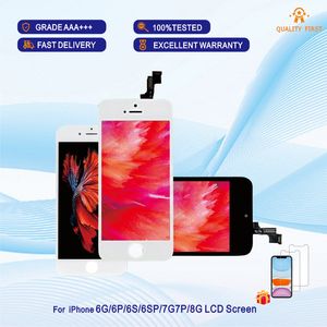 Partihandelskvalitet AAA +++ Paneler LCD -display för iPhone 5S SE 6G 6Plus Touch Digitizer Komplett skärm med rammonteringsbyte