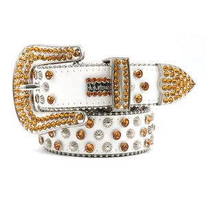 2023 Designer BB Belt Paski dla mężczyzn błyszczące Diamond Multololour z Bling Rhinestones jako prezent