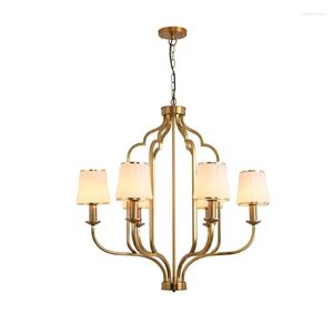 Ljuskronor Classic El Project 6 Arms Gold Bronze For Hall Living Room Bedroom Kitchen Luxury Indoor Deco Pendant Lighting